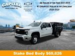 New 2024 Chevrolet Silverado 3500 Work Truck Crew Cab 4WD, 9' CM Truck Beds PL Model Stake Bed for sale #9CC31901 - photo 1