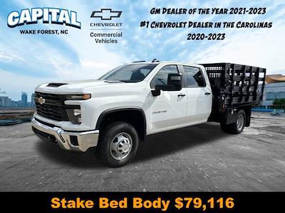 New 2024 Chevrolet Silverado 3500 Work Truck Crew Cab 4WD, 9' CM Truck Beds PL Model Stake Bed for sale #9CC32899 - photo 1