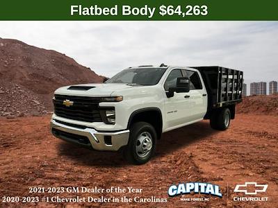 New 2025 Chevrolet Silverado 3500 Work Truck Crew Cab RWD, 10' Blue Ridge Manufacturing Farmhand Stake Bed for sale #9CC61409 - photo 1