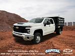 New 2025 Chevrolet Silverado 3500 Work Truck Crew Cab RWD, 10' Blue Ridge Manufacturing Farmhand Stake Bed for sale #9CC61700 - photo 1