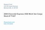 Used 2009 Chevrolet Express 3500 4x2, Upfitted Cargo Van for sale #T1227 - photo 4