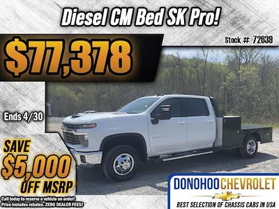 2024 Chevrolet Silverado 3500 Crew Cab 4WD, CM Truck Beds SK Deluxe Flatbed Truck for sale #72639 - photo 1