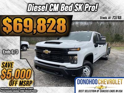 2024 Chevrolet Silverado 3500 Crew Cab 4WD, CM Truck Beds SK Deluxe Flatbed Truck for sale #73748 - photo 1