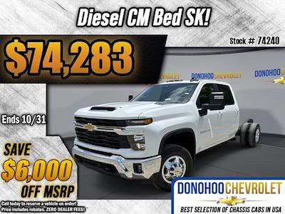 New 2024 Chevrolet Silverado 3500 LT Crew Cab 4WD, 9' 4" CM Truck Beds SK Model Flatbed Truck for sale #74240 - photo 1