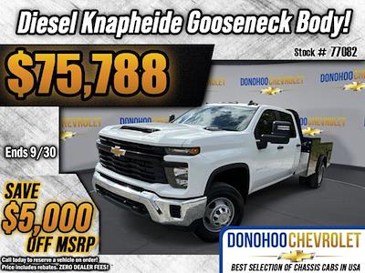 New 2024 Chevrolet Silverado 3500 Work Truck Crew Cab 4WD, 9' 4" Knapheide PGTD Gooseneck Flatbed Truck for sale #77082 - photo 1