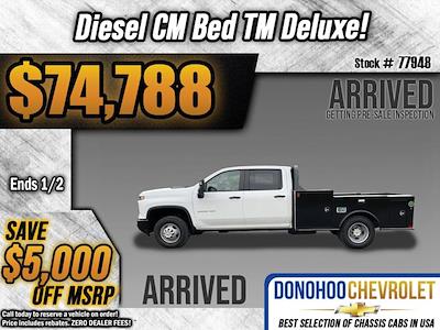 New 2025 Chevrolet Silverado 3500 Work Truck Crew Cab 4WD, 9' 4" CM Truck Beds TM Deluxe Flatbed Truck for sale #77948 - photo 1