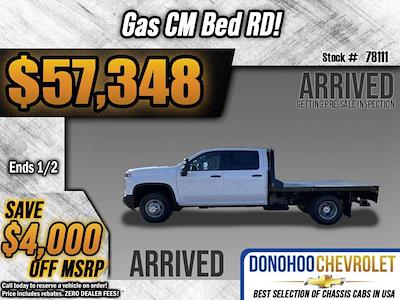 New 2025 Chevrolet Silverado 3500 Work Truck Crew Cab 4WD, 9' 4" CM Truck Beds RD Model Flatbed Truck for sale #78111 - photo 1