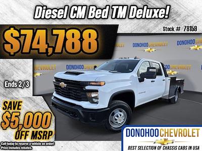 New 2025 Chevrolet Silverado 3500 Work Truck Crew Cab 4WD, 9' 4" CM Truck Beds TM Deluxe Flatbed Truck for sale #78159 - photo 1