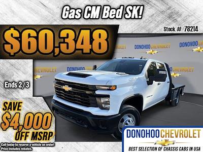 New 2025 Chevrolet Silverado 3500 Work Truck Crew Cab 4WD, 9' 4" CM Truck Beds SK Model Flatbed Truck for sale #78214 - photo 1