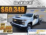 New 2025 Chevrolet Silverado 3500 Work Truck Crew Cab 4WD, 9' 4" CM Truck Beds SK Model Flatbed Truck for sale #78214 - photo 1