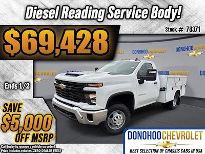 New 2025 Chevrolet Silverado 3500 Work Truck Regular Cab 4WD, 9' Reading SL Service Body Service Truck for sale #78371 - photo 1