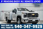 New 2024 Chevrolet Silverado 3500 Work Truck Regular Cab 4x4, 9' Reading Classic II Steel Service Truck for sale #45563 - photo 1