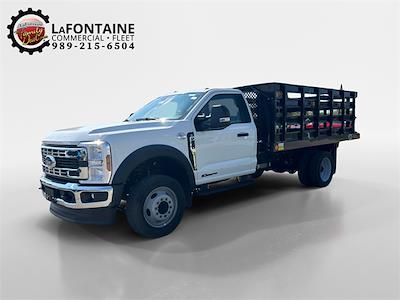 New 2024 Ford F-550 Regular Cab 4x2, 12' 6" Monroe Truck Equipment TradesPRO™ Flatbed Truck for sale #24DC109 - photo 1