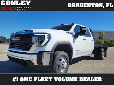 New 2024 GMC Sierra 3500 Pro Crew Cab 4x4, 9' 4" CM Truck Beds RD Model Flatbed Truck for sale #GR286831 - photo 1