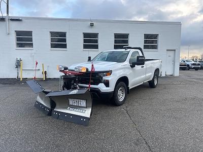 New 2024 Chevrolet Silverado 1500 Work Truck Regular Cab 4x4, Western Snowplow Plow Truck for sale #RG250646 - photo 1