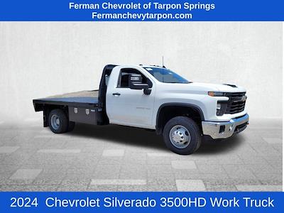 New 2024 Chevrolet Silverado 3500 Work Truck Regular Cab 4WD, Flatbed Truck for sale #24T431 - photo 1
