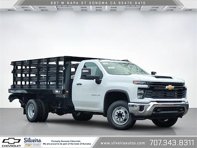 New 2025 Chevrolet Silverado 3500 Work Truck Regular Cab 4x2, Stake Bed for sale #6250031 - photo 1