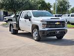 New 2024 Chevrolet Silverado 3500 Work Truck Crew Cab 4x4, CM Truck Beds SK Model Flatbed Truck for sale #RF364301 - photo 1