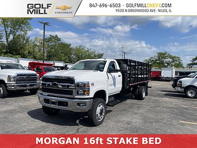 New 2024 Chevrolet Silverado 5500 Work Truck Regular Cab 4WD, Morgan Truck Body Prostake Stake Bed for sale #GM4529 - photo 1