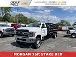 New 2024 Chevrolet Silverado 5500 Work Truck Regular Cab 4WD, Morgan Truck Body Prostake Stake Bed for sale #GM4529 - photo 1