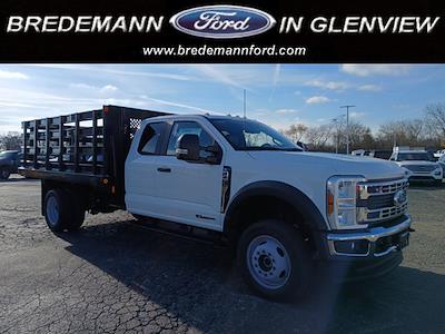 New 2024 Ford F-450 XL Super Cab 4WD, 12' Monroe Truck Equipment Versa-Line Platform Body Stake Bed for sale #F43794 - photo 1