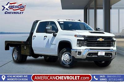 New 2024 Chevrolet Silverado 3500 Work Truck Crew Cab 4WD, Bedrock Diamond Series Flatbed Truck for sale #T241064 - photo 1