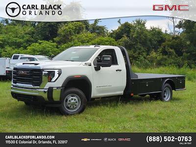 New 2024 GMC Sierra 3500 Pro Regular Cab 4WD, Flatbed Truck for sale #F4340701 - photo 1