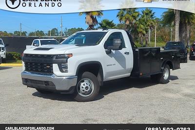 New 2023 Chevrolet Silverado 3500 Work Truck Regular Cab 4WD, Bedrock Flatbed Truck for sale #F4131573 - photo 1