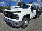 New 2024 Chevrolet Silverado 3500 Work Truck Regular Cab 4WD, Bedrock Flatbed Truck for sale #F4141212 - photo 1