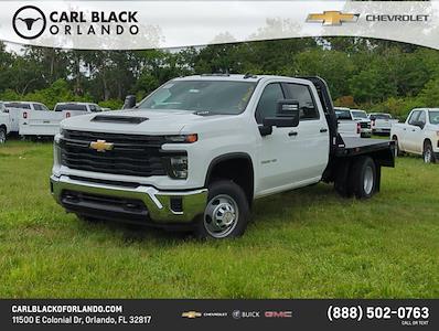 New 2024 Chevrolet Silverado 3500 Work Truck Crew Cab 4WD, Flatbed Truck for sale #F4141390 - photo 1