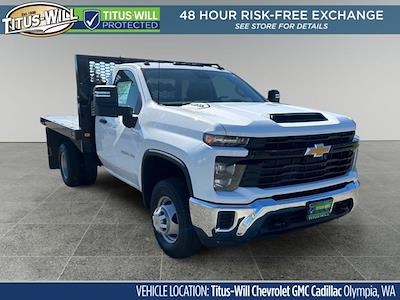 New 2024 Chevrolet Silverado 3500 Work Truck Regular Cab 4WD, Knapheide Value-Master X Flatbed Truck for sale #41431 - photo 1