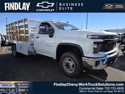 New 2025 Chevrolet Silverado 3500 Work Truck Regular Cab RWD, 12' Royal Truck Body Stake Bed for sale #137685 - photo 1