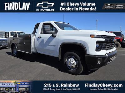 New 2024 Chevrolet Silverado 3500 Work Truck Regular Cab RWD, CM Truck Beds TM Deluxe Flatbed Truck for sale #330188 - photo 1