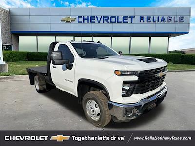 New 2024 Chevrolet Silverado 3500 Work Truck Regular Cab RWD, 9' 6" Knapheide PGTB Utility Gooseneck Flatbed Truck for sale #RF217343 - photo 1