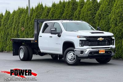 New 2024 Chevrolet Silverado 3500 Work Truck Crew Cab 4WD, 9' 5" Knapheide Value-Master X Flatbed Truck for sale #26280 - photo 1