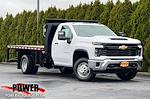 New 2024 Chevrolet Silverado 3500 Work Truck Regular Cab 4x4, 12' Morgan Truck Body Prostake Platform Body Flatbed Truck for sale #26375 - photo 1