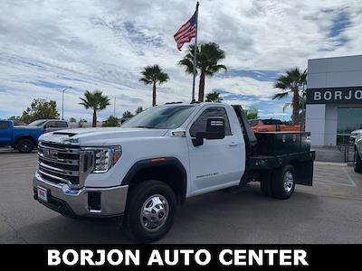 Used 2022 GMC Sierra 3500 SLE Regular Cab 4WD, Bradford Built Flatbed Truck for sale #C594 - photo 1