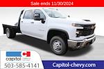 New 2024 Chevrolet Silverado 3500 Work Truck Crew Cab 4WD, CM Truck Beds RD Model Flatbed Truck for sale #M439385 - photo 1