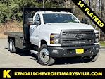 New 2023 Chevrolet Silverado 5500 Work Truck Regular Cab RWD, CM Truck Beds PL Model Flatbed Truck for sale #V11914 - photo 1