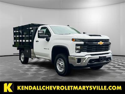 New 2024 Chevrolet Silverado 2500 Work Truck Regular Cab 4x4, Harbor Black Boss Stake Bed for sale #V12247 - photo 1