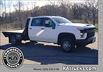 Used 2022 Chevrolet Silverado 3500 Work Truck Crew Cab 4x4, 9' Bedrock Flatbed Truck for sale #275869 - photo 1