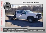 Used 2022 Chevrolet Silverado 3500 Work Truck Crew Cab 4x4, Bedrock Flatbed Truck for sale #275869 - photo 1