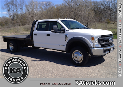 Used 2021 Ford F-550 XL Crew Cab 4x4, Bedrock Flatbed Truck for sale #C14200 - photo 1