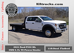 Used 2021 Ford F-550 XL Crew Cab 4x4, 11' Bedrock Flatbed Truck for sale #C14200 - photo 1