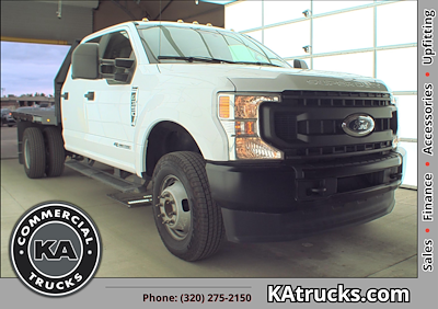 Used 2021 Ford F-350 XL Crew Cab 4x4, 9' Rugby Flatbed Truck for sale #C68573 - photo 1