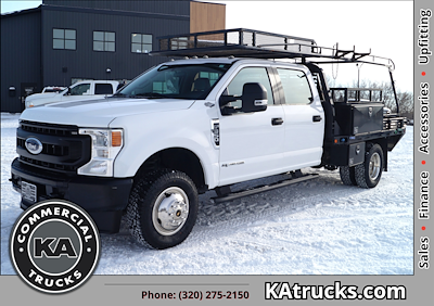 Used 2020 Ford F-350 XL Crew Cab 4x4, 9' Bedrock Flatbed Truck for sale #D10973 - photo 1