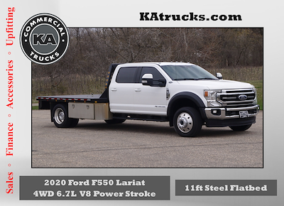 Used 2020 Ford F-550 Lariat Crew Cab 4x4, Zimmerman Truck Bodies Flatbed Truck for sale #E77461 - photo 1