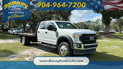 Used 2021 Ford F-450 XL Crew Cab 4x4, Flatbed Truck for sale #MEC77973T - photo 1