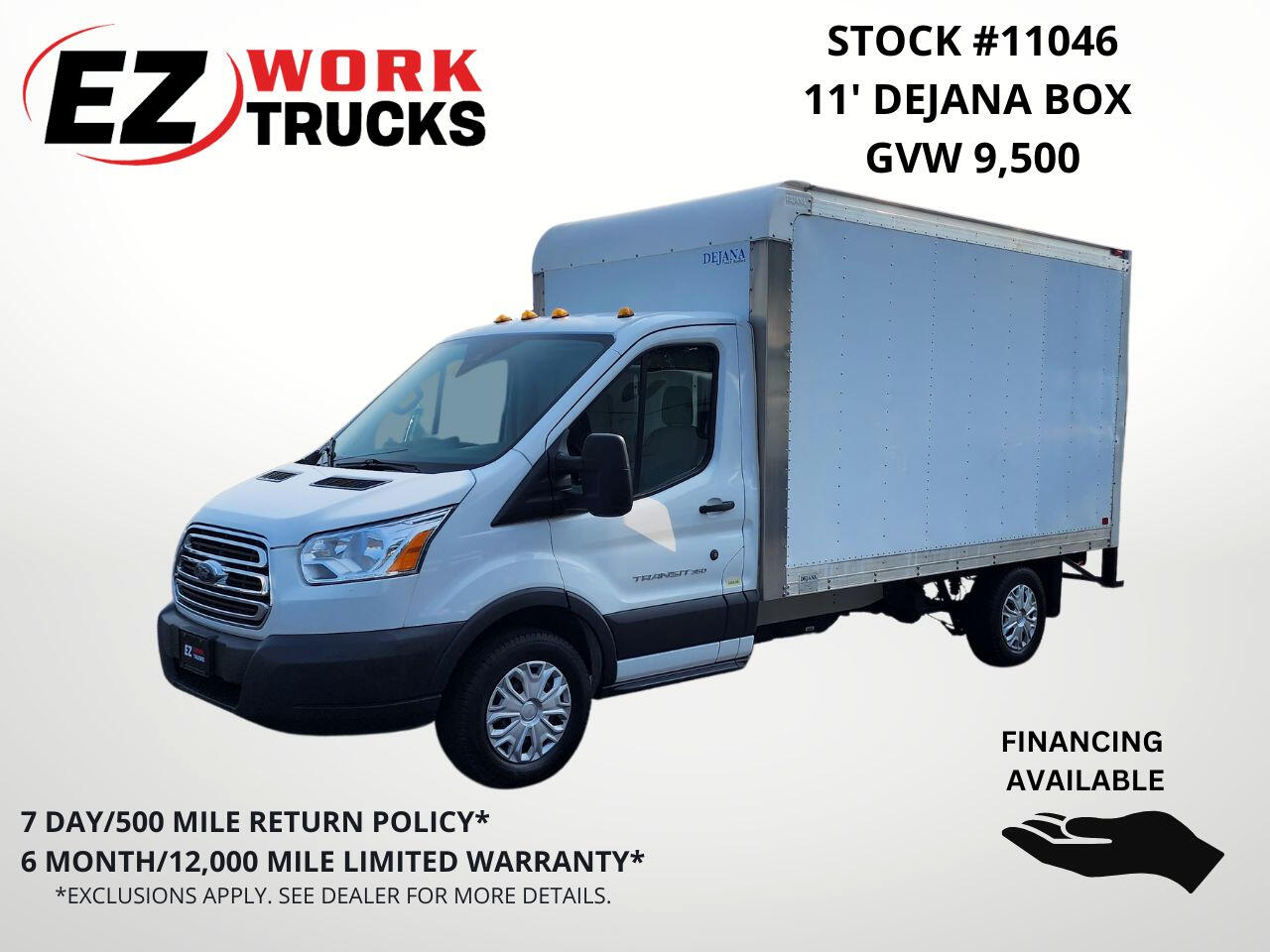 Used ford transit hot sale cutaway box truck