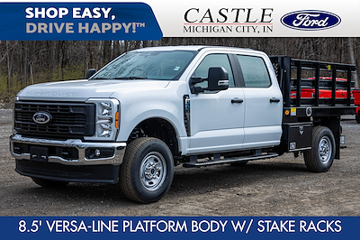 2023 Ford F-350 Crew Cab SRW 4x4, Monroe Truck Equipment Versa-Line Stake Body Stake Bed for sale #FN421 - photo 1